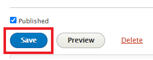 A screenshot of the save button